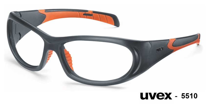 UVEX 5510 prescription safety glasses (18 deg tilt)